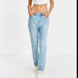 Urban Outfitters BDG Denmark high waist light wash jeans straight leg